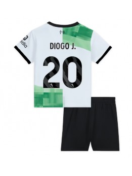 Liverpool Diogo Jota #20 Replika Borta Kläder Barn 2023-24 Kortärmad (+ byxor)
